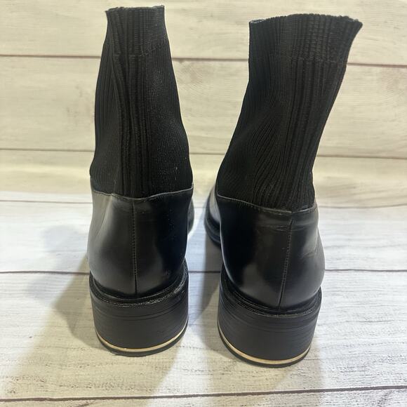 Zara Chelsea Boots Women’s Sz.7.5 Black Booties Shoes Casual Party - Picture 2 of 10